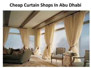 Cheap Curtain Shops In Abu Dhabi