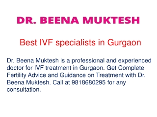 Best IVF specialists in Gurgaon