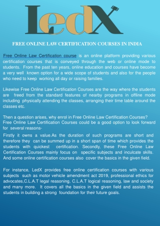FREE ONLINE LAW CERTIFICATION COURSES IN INDIA-converted