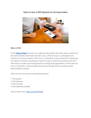 How to Use a POS System to Increase Sales
