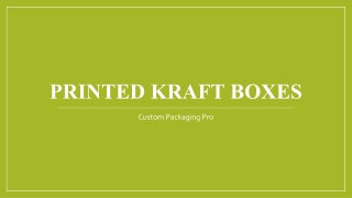 Printed Kraft Boxes
