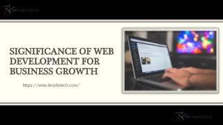 Significance of Web Development For Business Growth