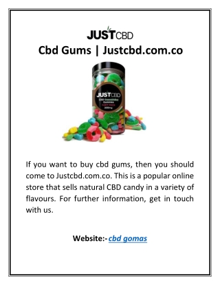 Cbd Gums | Justcbd.com.co