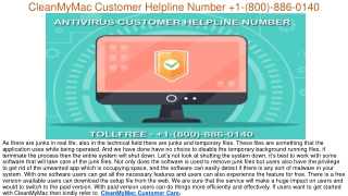 CleanMyMac Customer Helpline Number  1-(800)-886-0140