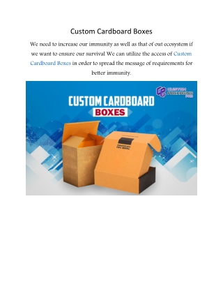 Custom Cardboard Boxes