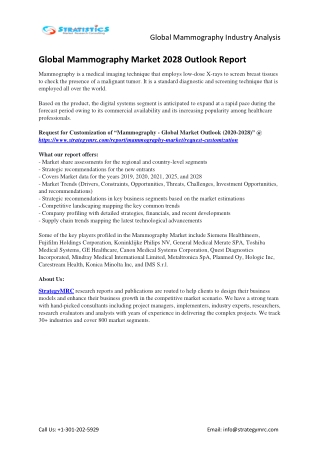 North America accounts largest share in Global Mammography Industry