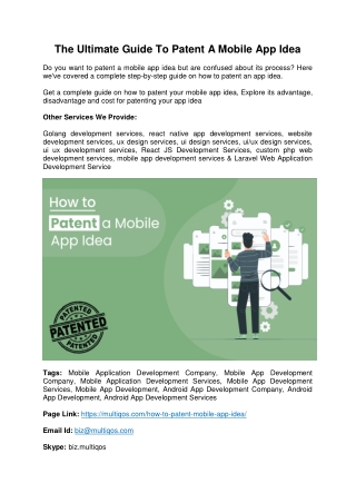 The Ultimate Guide To Patent A Mobile App Idea