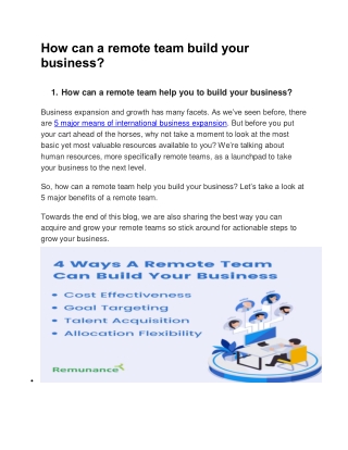 How can a remote team build your business With PEO Agency