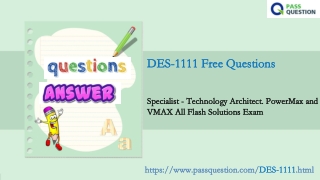 DELL EMC DES-1111 Practice Test Questions