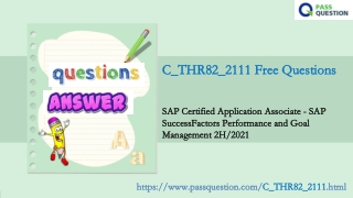 SAP C_THR82_2111 Practice Test Questions