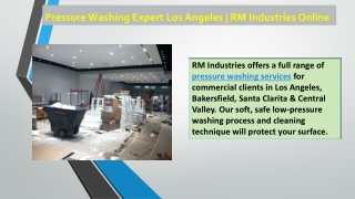 Pressure Washing Expert Los Angeles  RM Industries Online