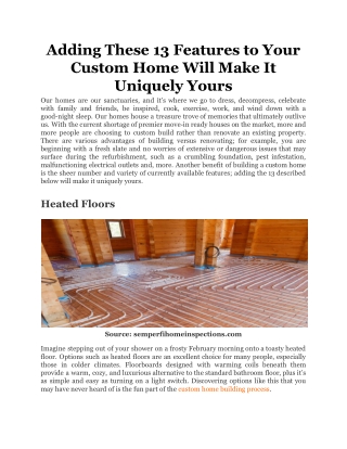 Adding These 13 Features to Your Custom Home Will Make It Uniquely Yours