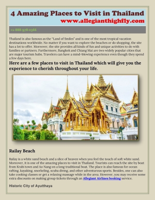 4 Amazing Places to Visit in Thailand