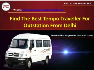 Find The Best Tempo Traveller For Outstation From Delhi