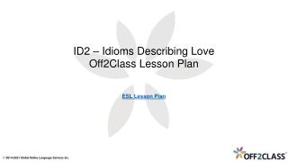 Idioms Describing Love - Off2Class Lesson Plan