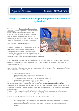 Things To Know About Europe immigration Consultants in Hyderabad-converted