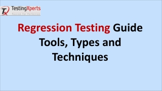 Regression Testing Guide Tools, Types and Techniques