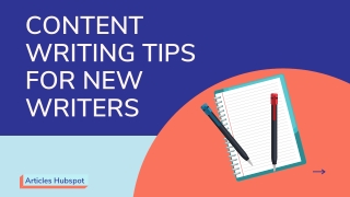 Tips for New Writers on Content Creation - Articles Hubspot