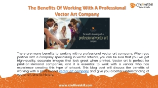 Benefits Of Working With A Professional Vector Art Company