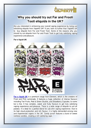 Far e liquid UK