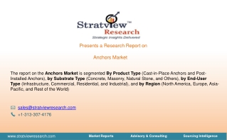 Anchors Market Size, Share, Trend, Forecast, Competitive Analysis