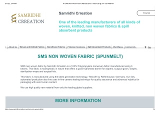 Best SMS Non Woven Fabric Manufacturer in India