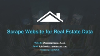 Scrape Website for Real Estate Data