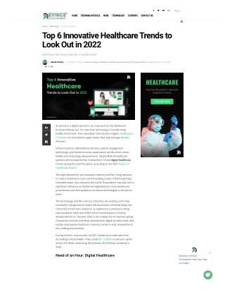 Digital Healthcare Trends