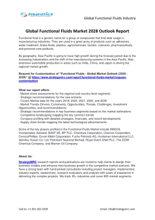 Functional Fluids Market Forecasts to 2028