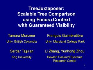 TreeJuxtaposer: Scalable Tree Comparison using Focus+Context with Guaranteed Visibility