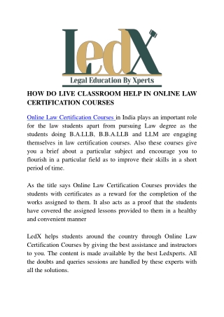 HOW DO LIVE CLASSROOM HELP IN ONLINE LAW CERTIFICATION COURSES-converted (1) (1)