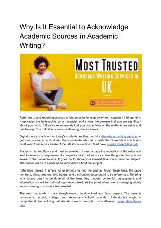 Why Is It Essential to Acknowledge Academic Sources in Academic Writing?
