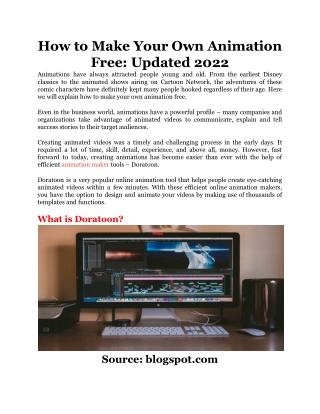 How to Make Your Own Animation Free_ Updated 2022