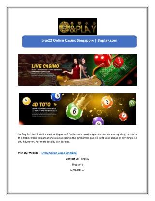 Live22 Online Casino Singapore | 8nplay.com