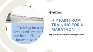 HIP PAIN FROM TRAINING FOR A MARATHON