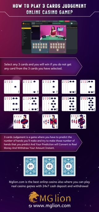 How to Play 3 Cards Judgement Online Casino Game