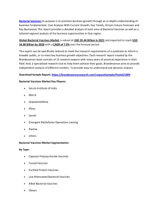 Bacterial Vaccines Market Size, Share, Trends, Opportunities, Growth | Insight a