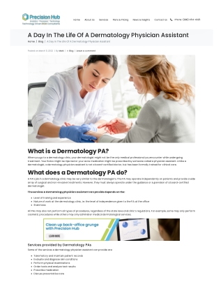 A Day in The Life of a Dermatology Physician