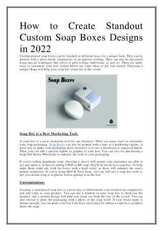 How to Create Standout Custom Soap Boxes Designs in 2022