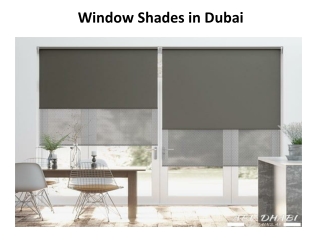 Window Shades in Abu Dhabi