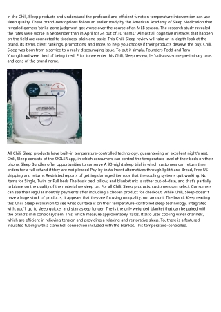 Chilisleep Cube Sleep System - Me And We Zones ...