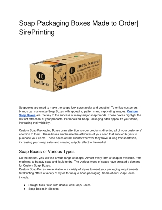 Custom Soap Packaging Boxes