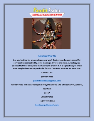 Astrologer Near Me | Bestlovespellsexpert.com