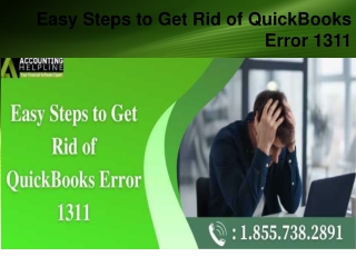 Easy Steps to Get Rid of QuickBooks Error 1311