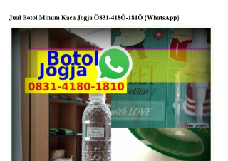 Jual Botol Minum Kaca Jogja Ô8౩I·4I8Ô·I8IÔ{WA}