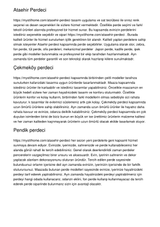 Ataşehir Perdeci