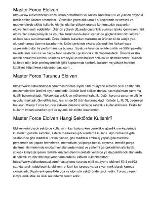 Master Force Eldiven