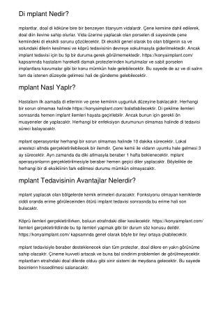 Diş İmplantı Nedir?