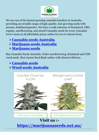 Cannabis seeds