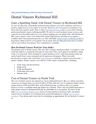 Dental Veneers in Richmond Hill(1)